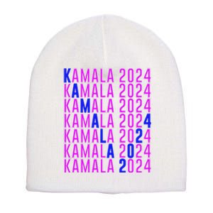 Kamala Harris 2024 Vote Democratic President Text Repeating Short Acrylic Beanie