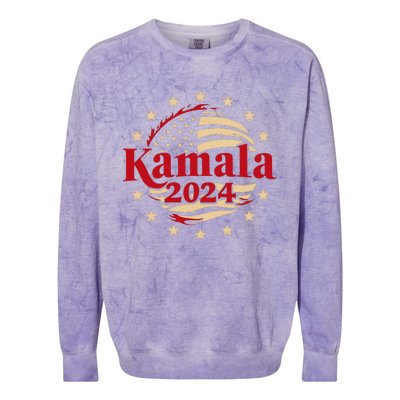 Kamala Harris 2024 For President Campaign Colorblast Crewneck Sweatshirt