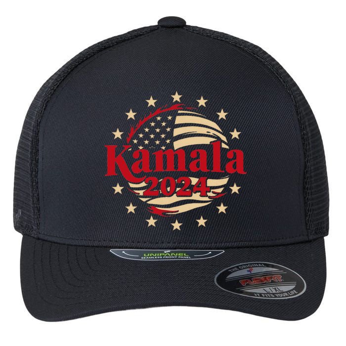 Kamala Harris 2024 For President Campaign Flexfit Unipanel Trucker Cap