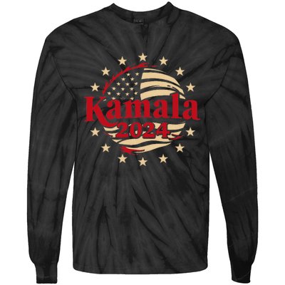 Kamala Harris 2024 For President Campaign Tie-Dye Long Sleeve Shirt