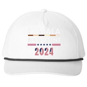 Kamala Harris 2024 For President Campaign Snapback Five-Panel Rope Hat