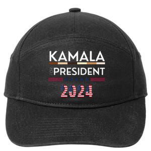 Kamala Harris 2024 For President Campaign 7-Panel Snapback Hat