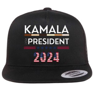 Kamala Harris 2024 For President Campaign Flat Bill Trucker Hat