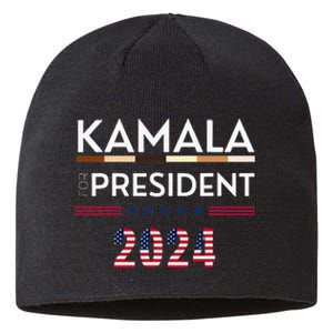 Kamala Harris 2024 For President Campaign Sustainable Beanie