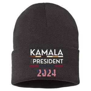 Kamala Harris 2024 For President Campaign Sustainable Knit Beanie