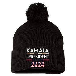 Kamala Harris 2024 For President Campaign Pom Pom 12in Knit Beanie