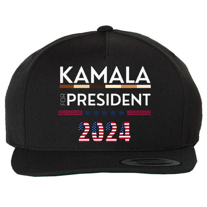 Kamala Harris 2024 For President Campaign Wool Snapback Cap