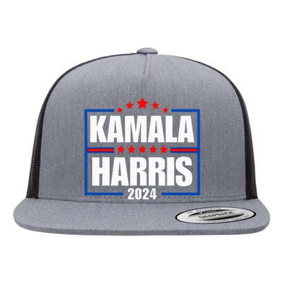 Kamala Harris 2024 Election Presidential Campaign Flat Bill Trucker Hat