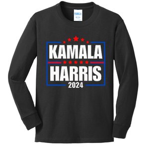 Kamala Harris 2024 Election Presidential Campaign Kids Long Sleeve Shirt