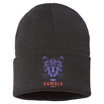 Kamala Harris 2024 For President Leopard Sustainable Knit Beanie