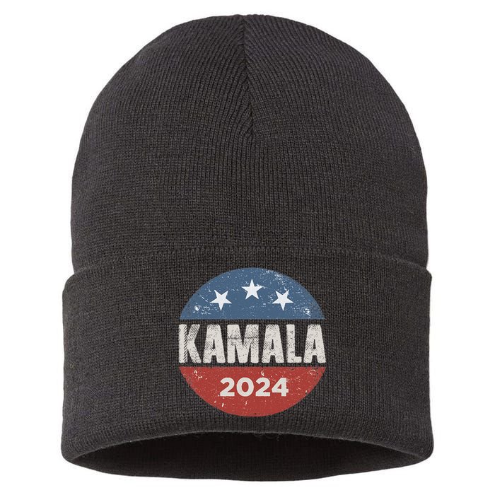 Kamala Harris 2024 For President Campaign Sustainable Knit Beanie