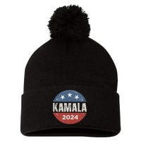 Kamala Harris 2024 For President Campaign Pom Pom 12in Knit Beanie