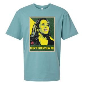 Kamala Harris 2024 Don’T Interview Me Sueded Cloud Jersey T-Shirt