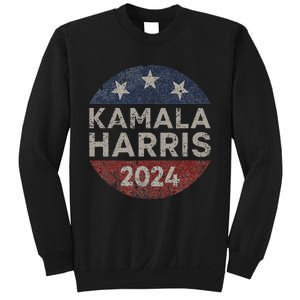 Kamala Harris 2024 For President Retro Button Election Sweatshirt