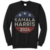 Kamala Harris 2024 For President Retro Button Election Sweatshirt