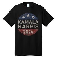 Kamala Harris 2024 For President Retro Button Election Tall T-Shirt