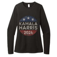 Kamala Harris 2024 For President Retro Button Election Womens CVC Long Sleeve Shirt