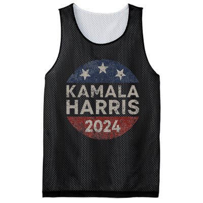 Kamala Harris 2024 For President Retro Button Election Mesh Reversible Basketball Jersey Tank