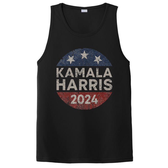 Kamala Harris 2024 For President Retro Button Election PosiCharge Competitor Tank