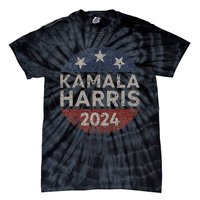 Kamala Harris 2024 For President Retro Button Election Tie-Dye T-Shirt