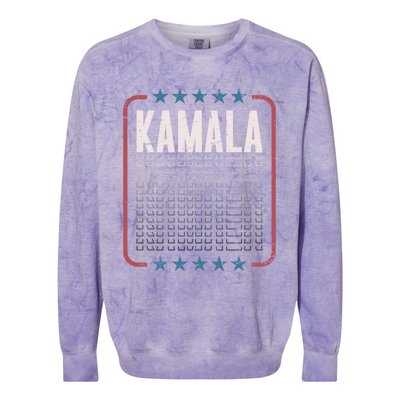 Kamala Harris 2024 President American Flag Vote Kamala Colorblast Crewneck Sweatshirt