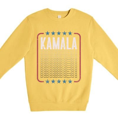 Kamala Harris 2024 President American Flag Vote Kamala Premium Crewneck Sweatshirt