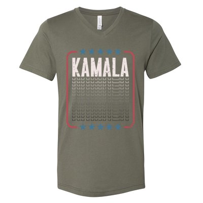 Kamala Harris 2024 President American Flag Vote Kamala V-Neck T-Shirt