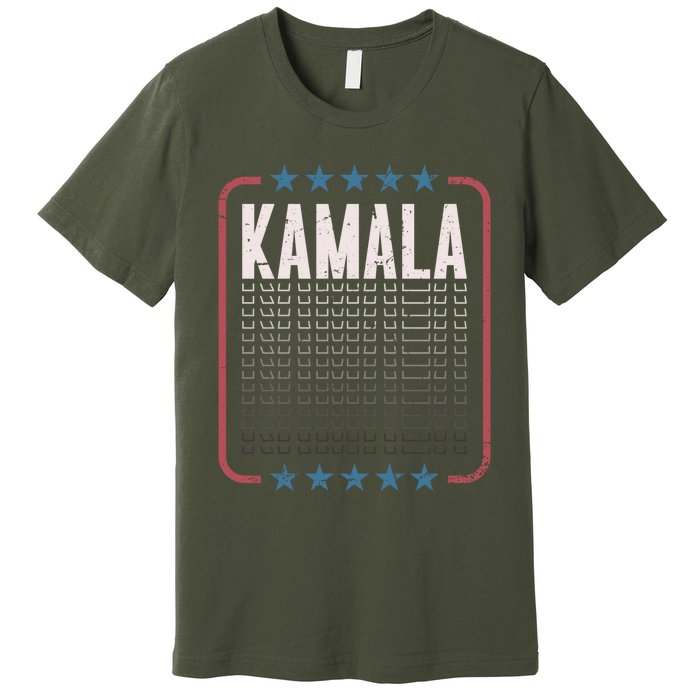 Kamala Harris 2024 President American Flag Vote Kamala Premium T-Shirt