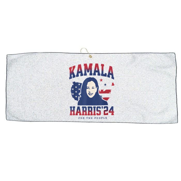 Kamala Harris 24 For The People Kalama Harris For President Large Microfiber Waffle Golf Towel