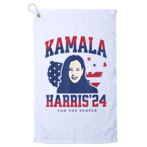 Kamala Harris 24 For The People Kalama Harris For President Platinum Collection Golf Towel