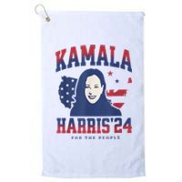 Kamala Harris 24 For The People Kalama Harris For President Platinum Collection Golf Towel