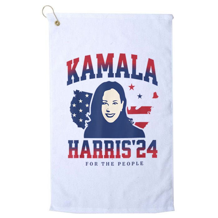 Kamala Harris 24 For The People Kalama Harris For President Platinum Collection Golf Towel