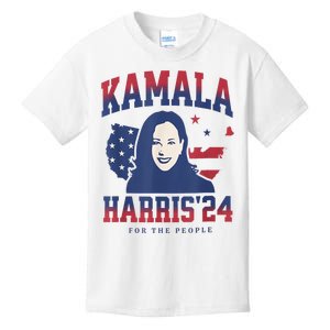 Kamala Harris 24 For The People Kalama Harris For President Kids T-Shirt