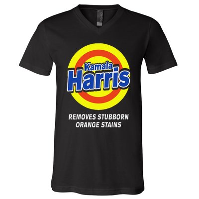 Kamala Harris 2024 Removes Stubborn Orange Stains Humorous V-Neck T-Shirt