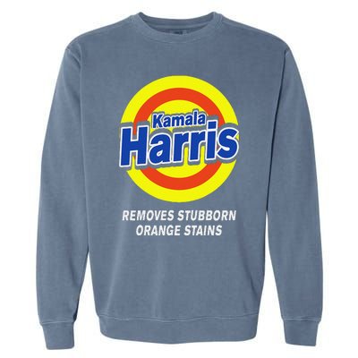 Kamala Harris 2024 Removes Stubborn Orange Stains Humorous Garment-Dyed Sweatshirt