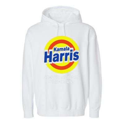 Kamala Harris 2024 Removes Stubborn Orange Stains Humorous Garment-Dyed Fleece Hoodie