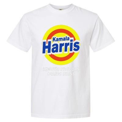 Kamala Harris 2024 Removes Stubborn Orange Stains Humorous Garment-Dyed Heavyweight T-Shirt