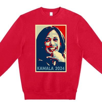 Kamala Harris 2024 For President Campaign Premium Crewneck Sweatshirt