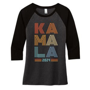 Kamala Harris 2024 Presidential Election Women's Tri-Blend 3/4-Sleeve Raglan Shirt