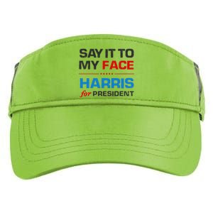 Kamala Harris 2024 Say It To My Face Debate Me Adult Drive Performance Visor