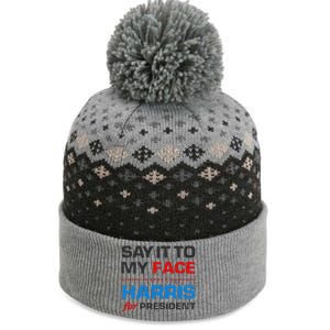 Kamala Harris 2024 Say It To My Face Debate Me The Baniff Cuffed Pom Beanie