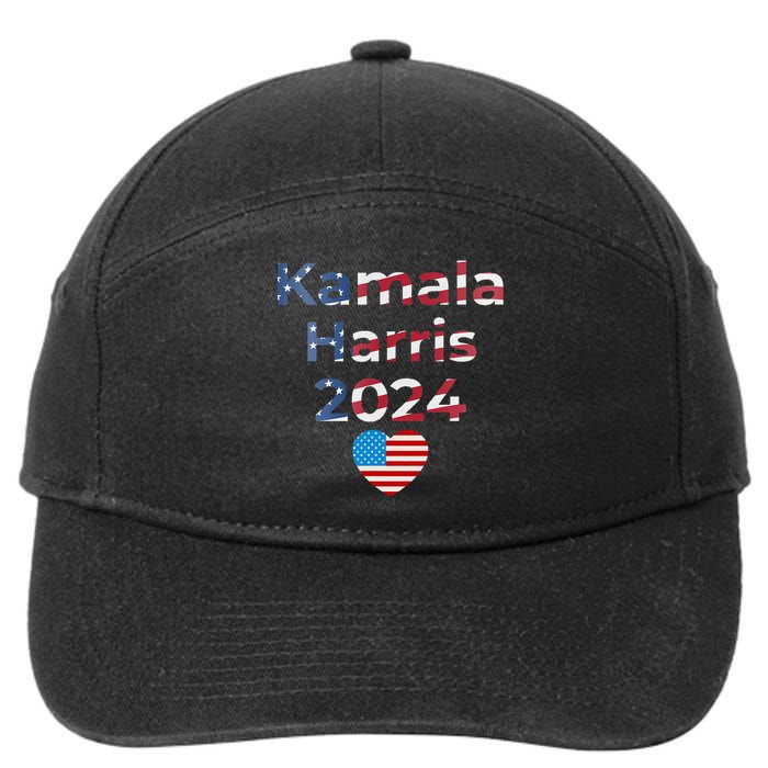 Kamala Harris 2024 7-Panel Snapback Hat