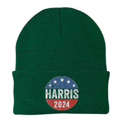 Kamala Harris 2024 For President Campaign Us Flag Knit Cap Winter Beanie