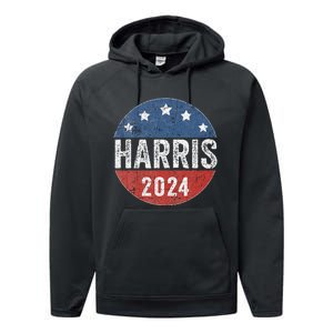 Kamala Harris 2024 For President Campaign Us Flag Performance Fleece Hoodie