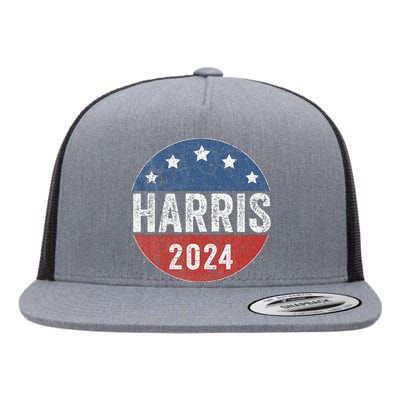 Kamala Harris 2024 For President Campaign Us Flag Flat Bill Trucker Hat