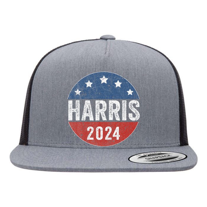 Kamala Harris 2024 For President Campaign Us Flag Flat Bill Trucker Hat