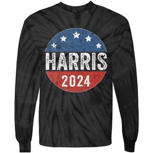 Kamala Harris 2024 For President Campaign Us Flag Tie-Dye Long Sleeve Shirt