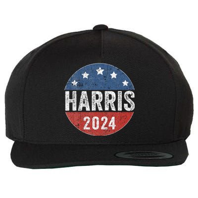 Kamala Harris 2024 For President Campaign Us Flag Wool Snapback Cap