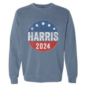 Kamala Harris 2024 For President Campaign Us Flag Garment-Dyed Sweatshirt