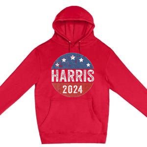 Kamala Harris 2024 For President Campaign Us Flag Premium Pullover Hoodie